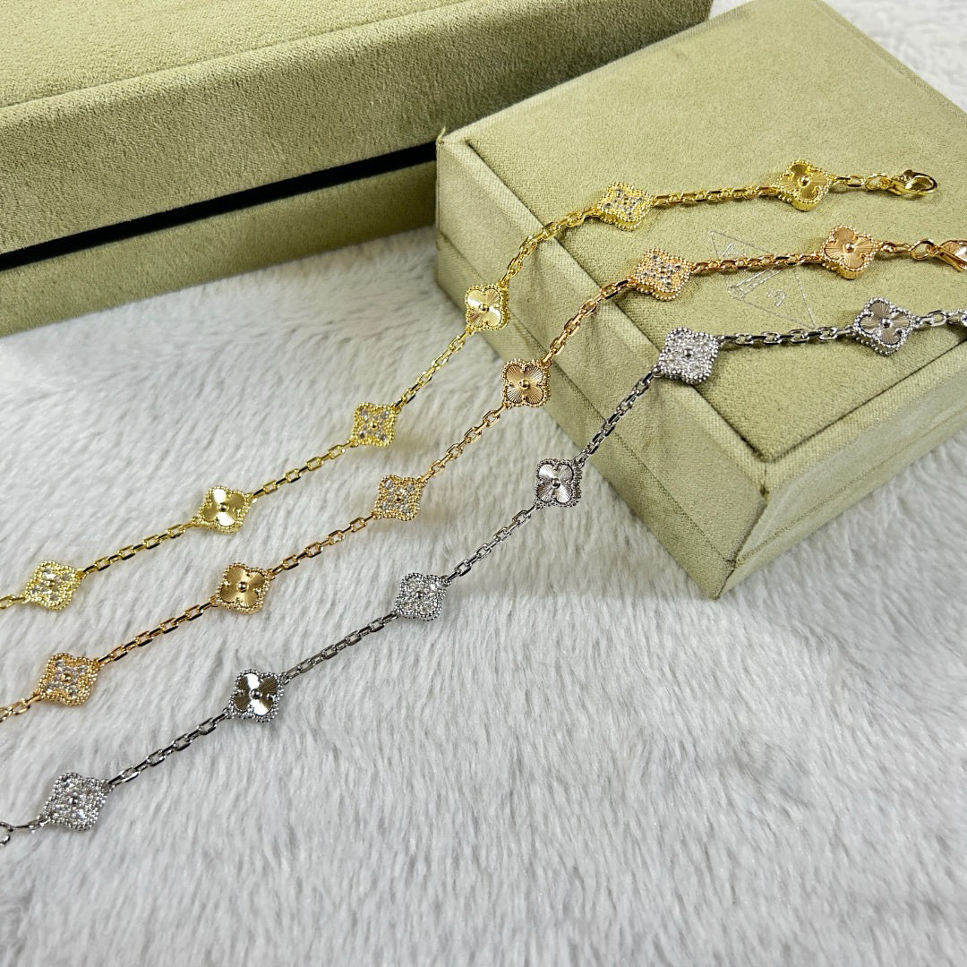 [¡®Lume Jewels¡¯]CLOVER 6 MOTIF DIAMOND LASER BRACELET
