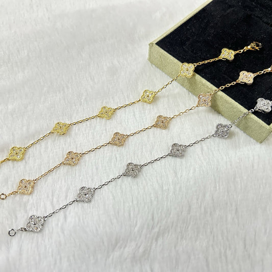 [Lume Jewels]New CLOVER 6 MOTIF DIAMOND BRACELET