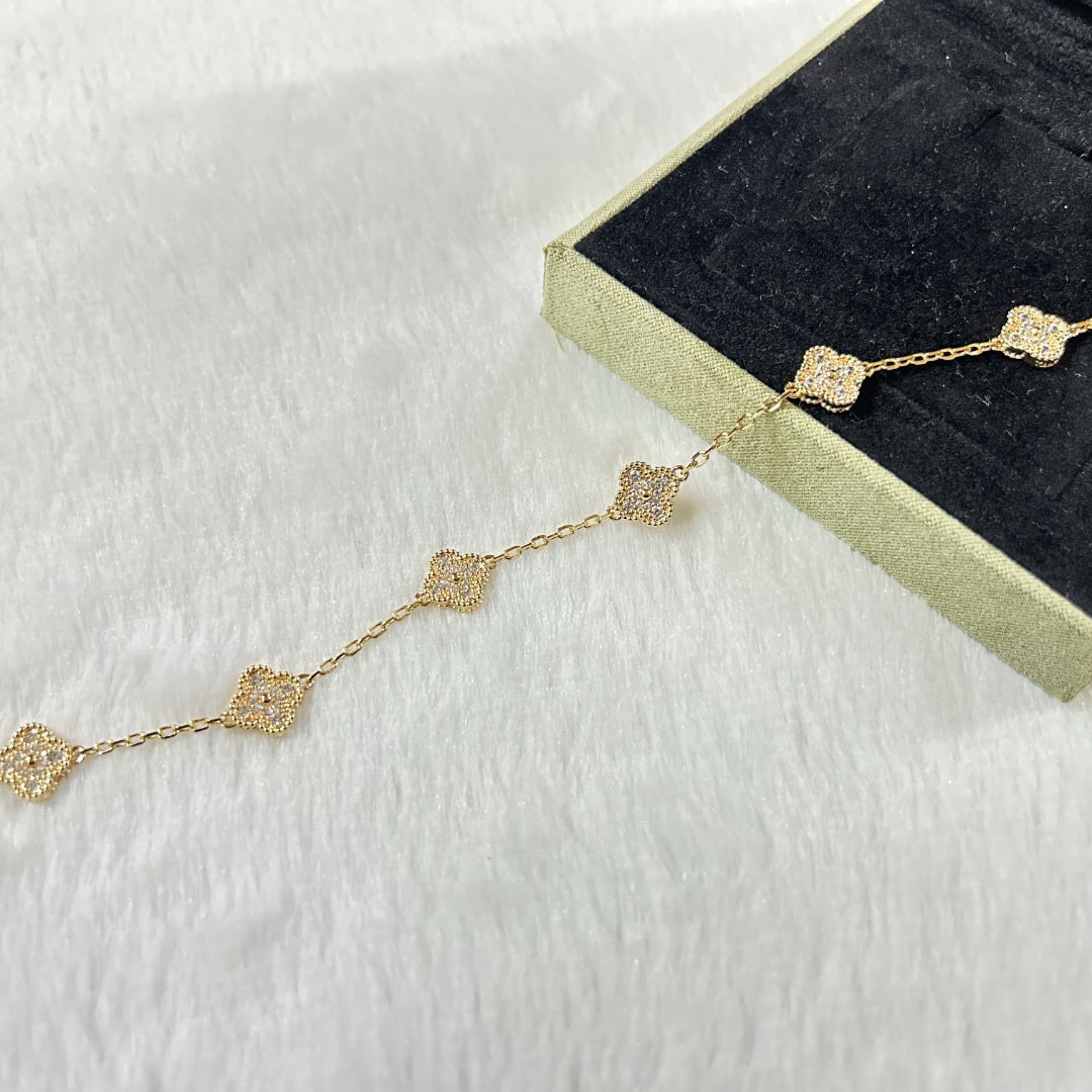 [Lume Jewels]New CLOVER 6 MOTIF DIAMOND BRACELET