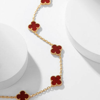 ¡®Lume Jewels¡¯CLOVER 10 MOTIFS CARNELIAN NECKLACE