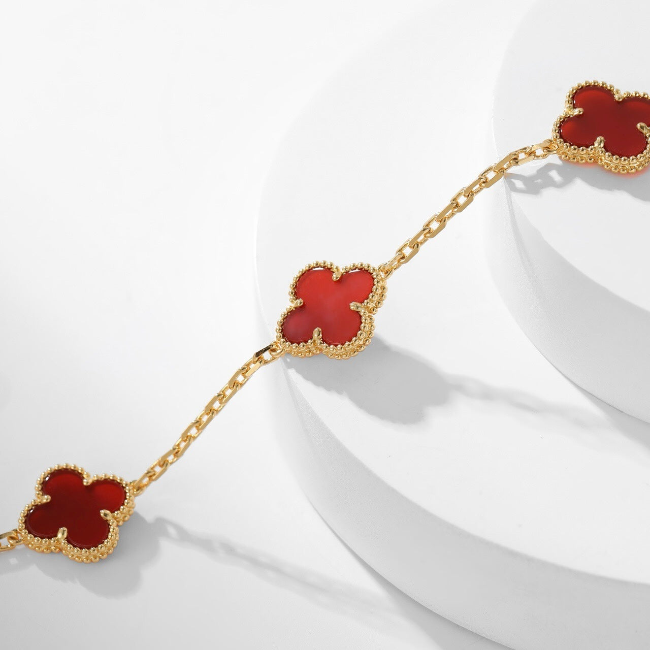 ¡®Lume Jewels¡¯CLOVER 10 MOTIFS CARNELIAN NECKLACE