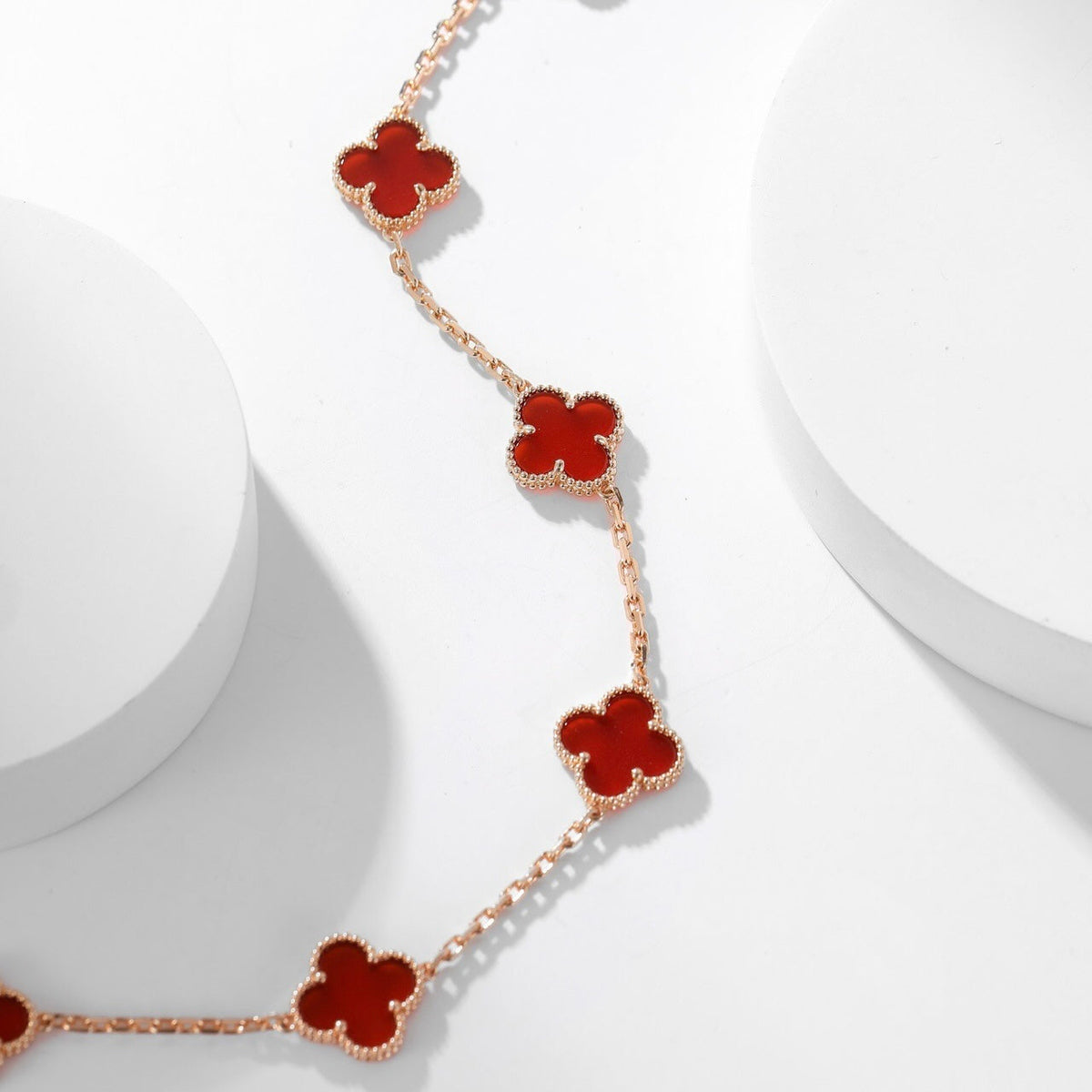 ¡®Lume Jewels¡¯CLOVER 10 MOTIFS CARNELIAN NECKLACE