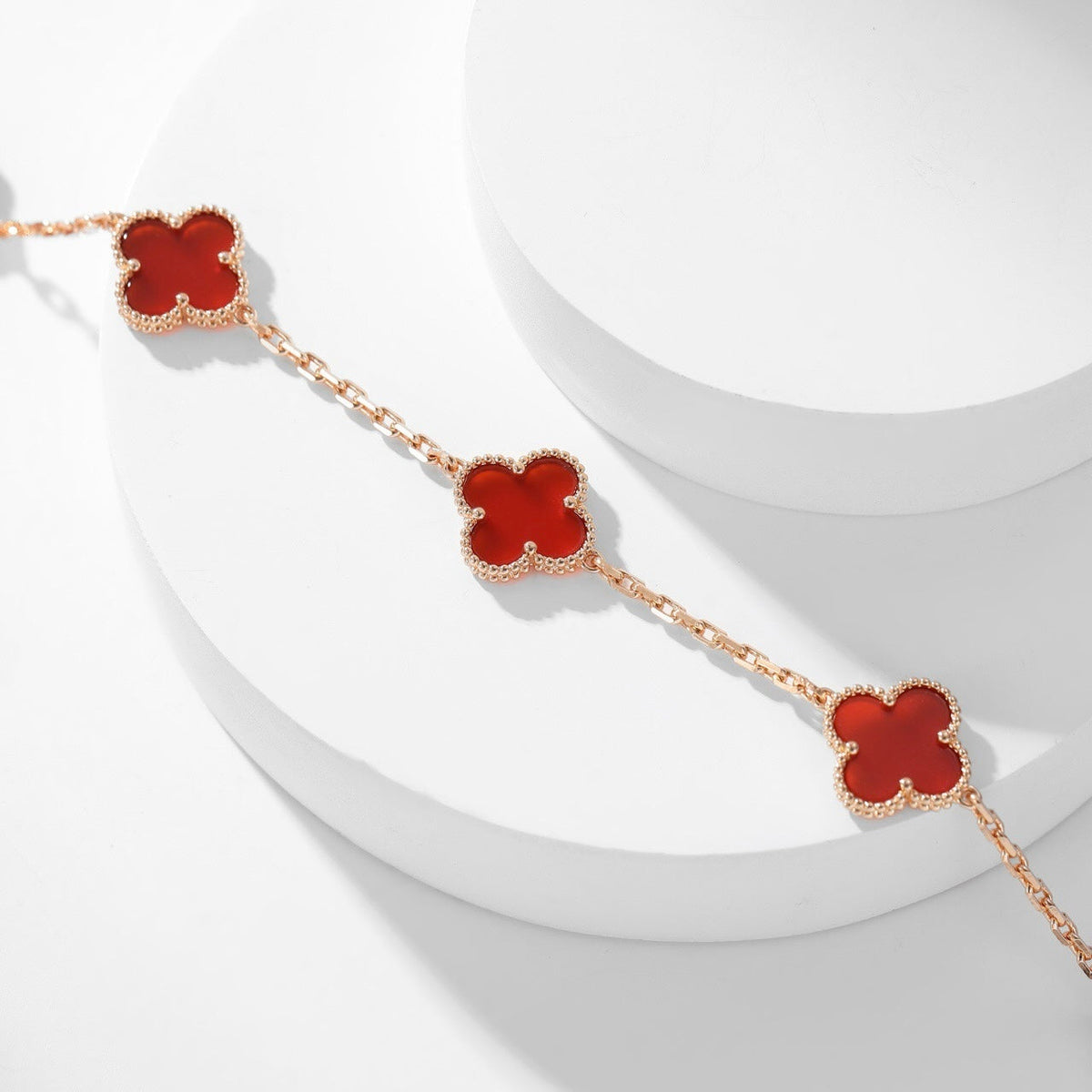 ¡®Lume Jewels¡¯CLOVER 10 MOTIFS CARNELIAN NECKLACE