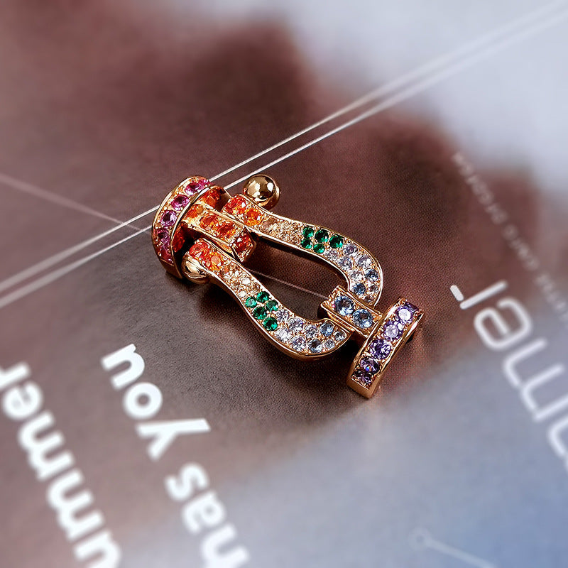 ¡®Lume Jewels¡¯FORCE LARGE HORSESHOE  COLORED DIAMOND BRACELET ROSE GOLD