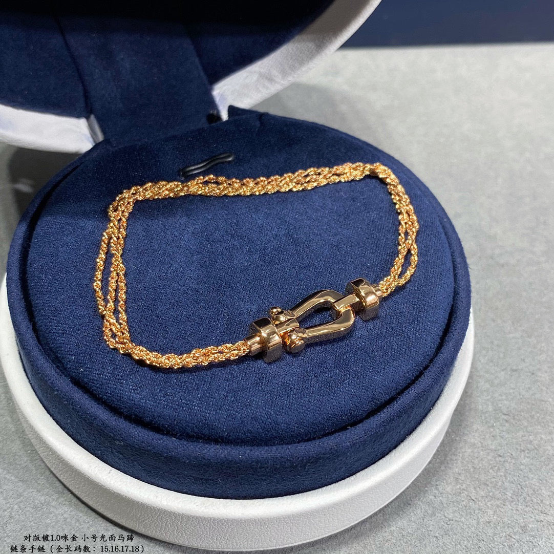 ¡®Lume Jewels¡¯FORCE SMALL HORSESHOE  DIAMOND CHAIN ROPE BRACELET