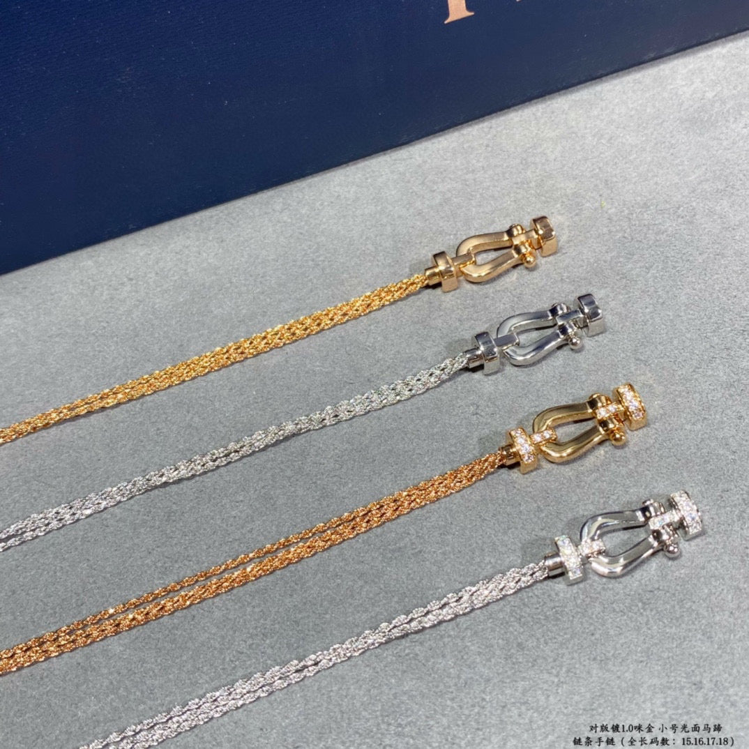 ¡®Lume Jewels¡¯FORCE SMALL HORSESHOE  DIAMOND CHAIN ROPE BRACELET