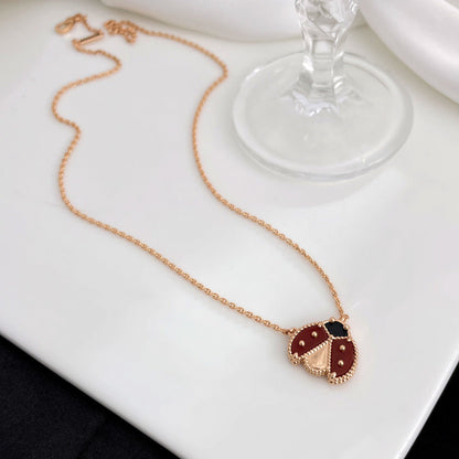 ¡®Lume Jewels¡¯LUCKY  CARNELIANS LADYBUG NECKLACE