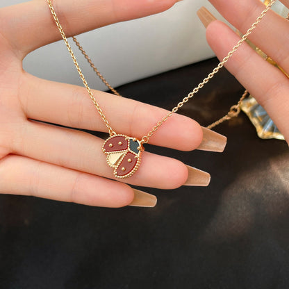 ¡®Lume Jewels¡¯LUCKY  CARNELIANS LADYBUG NECKLACE