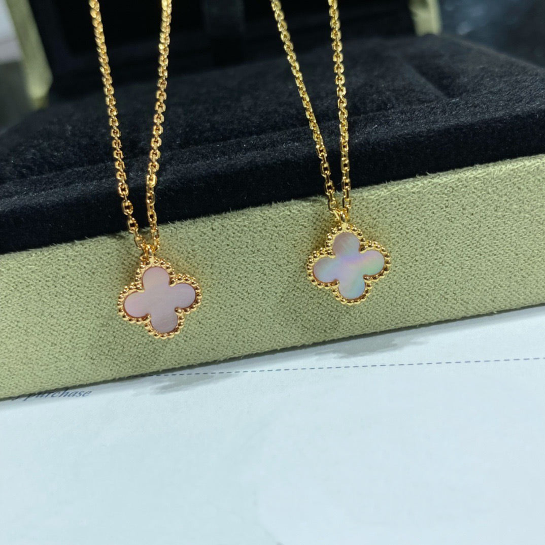 ¡®Lume Jewels¡¯CLOVER 15MM PINK MOTHER-OF-PEARL SINGLE FLOWER NECKLACE
