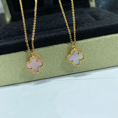¡®Lume Jewels¡¯CLOVER 15MM PINK MOTHER-OF-PEARL SINGLE FLOWER NECKLACE