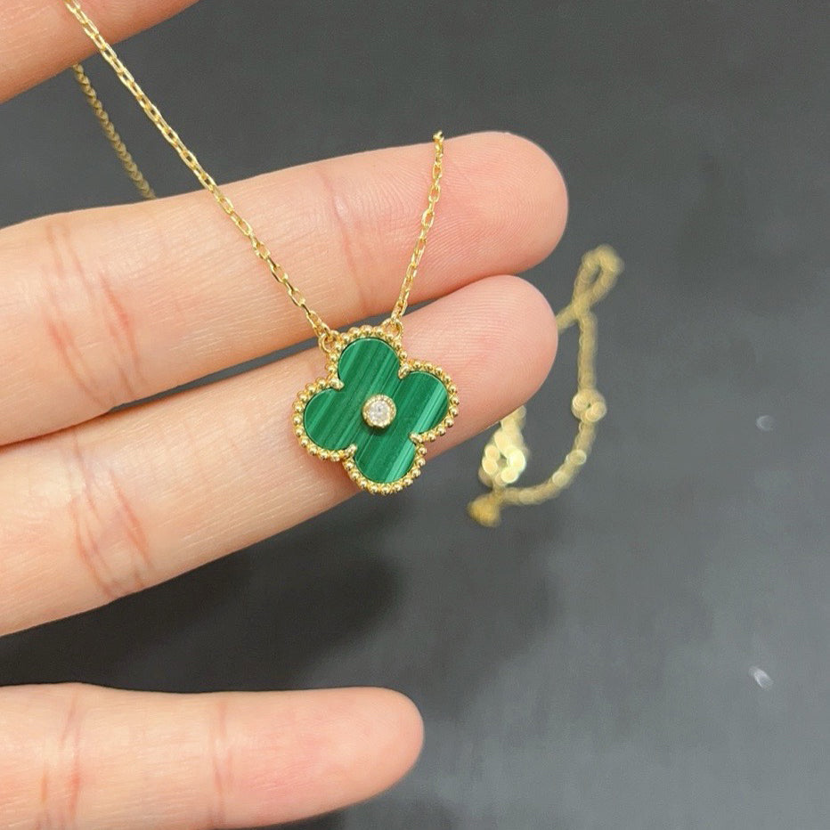¡®Lume Jewels¡¯CLOVER 15MM DIAMOND TURQUOISE NECKLACE