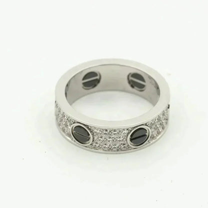 ¡®Lume Jewels¡¯LOVE RING 5.5MM DIAMONDS PAVED CERAMIC
