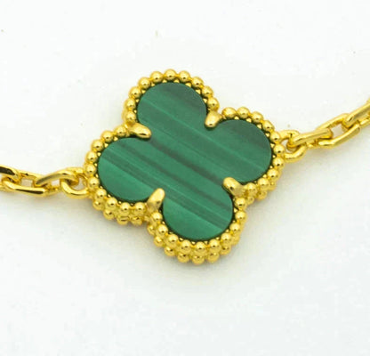 [Lume Jewels]New  CLOVER 5 MOTIF MALACHITE BRACELET COLLECTION