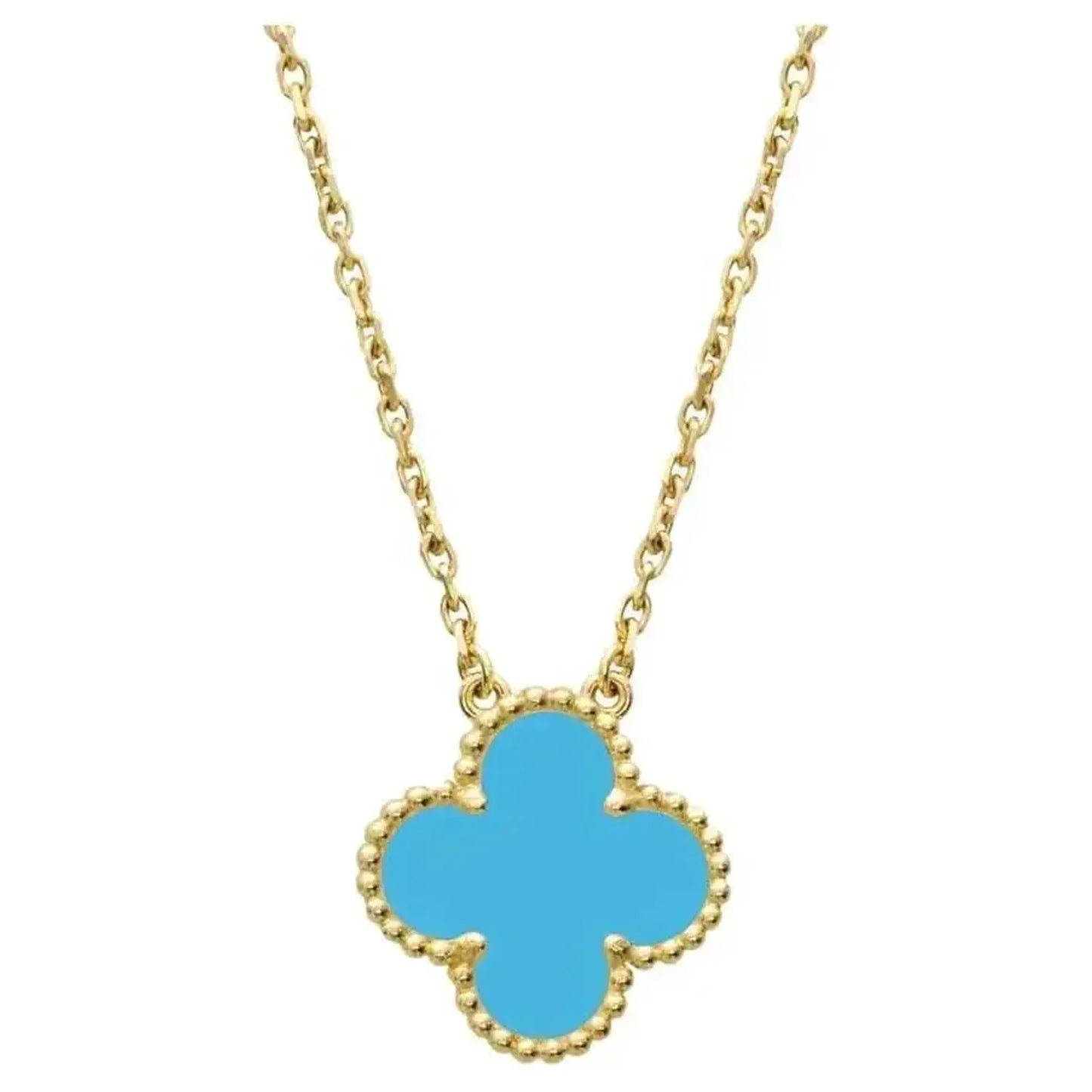 ¡®Lume Jewels¡¯CLOVER 15MM VINTAGE TURQUOISE NECKLACE