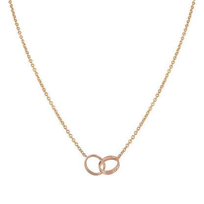 ¡®Lume Jewels¡¯LOVE NECKLACE DOUBLE RING PINK GOLD
