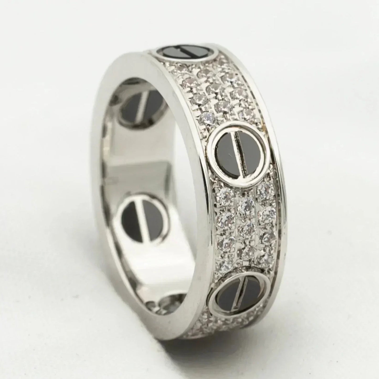 ¡®Lume Jewels¡¯LOVE RING 5.5MM DIAMONDS PAVED CERAMIC