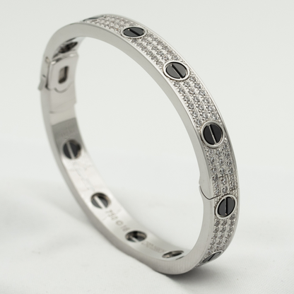 ¡®Lume Jewels¡¯LOVE BRACELET 6.1MM DIAMOND-PAVED CERAMIC