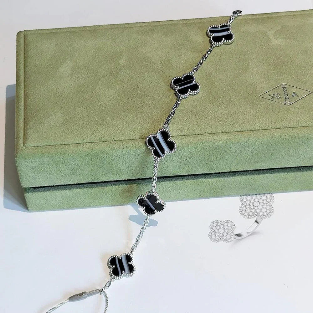 [Lume Jewels]New  CLOVER 5 MOTIF PULSAR STONE BRACELET COLLECTION