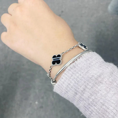 [Lume Jewels]New  CLOVER 5 MOTIF PULSAR STONE BRACELET COLLECTION