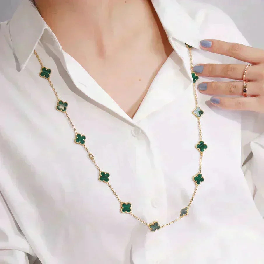 ¡®Lume Jewels¡¯CLOVER 20 MOTIFS MALACHITE GOLD