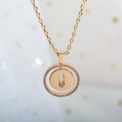 [Lume Jewels]LUCKY MOVE PM NECKLACE PINK GOLD DIAMOND
