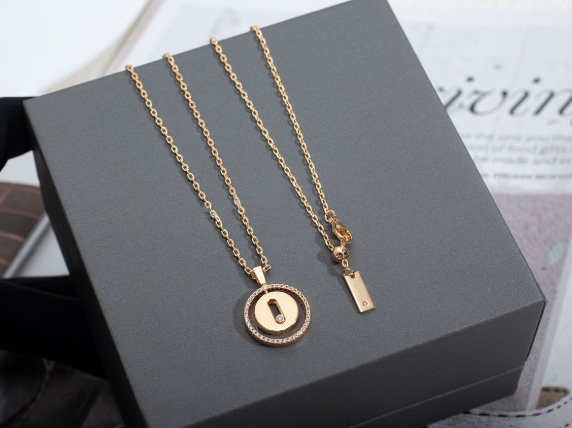 [Lume Jewels]LUCKY MOVE PM NECKLACE PINK GOLD DIAMOND
