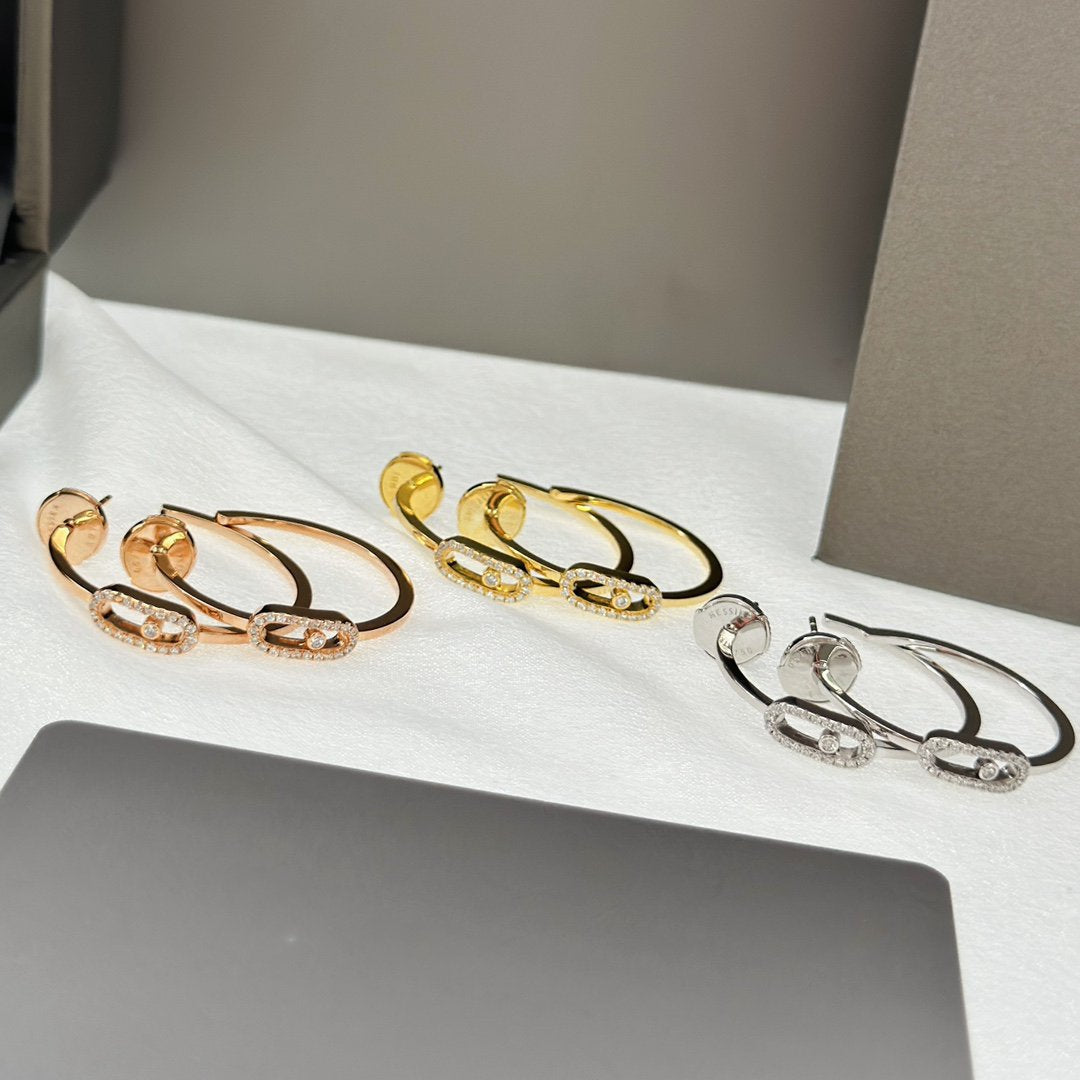 [Lume Jewels]CREOLES MOVE UNO PM DIAMOND EARRINGS