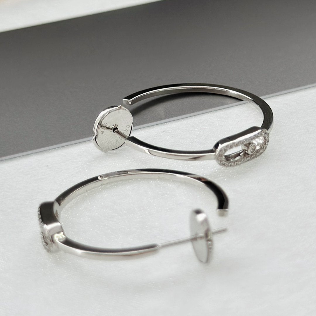 [Lume Jewels]CREOLES MOVE UNO PM DIAMOND EARRINGS