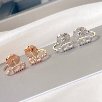 [Lume Jewels]CREOLES MOVE UNO MINI 1 DIAMOND EARRINGS
