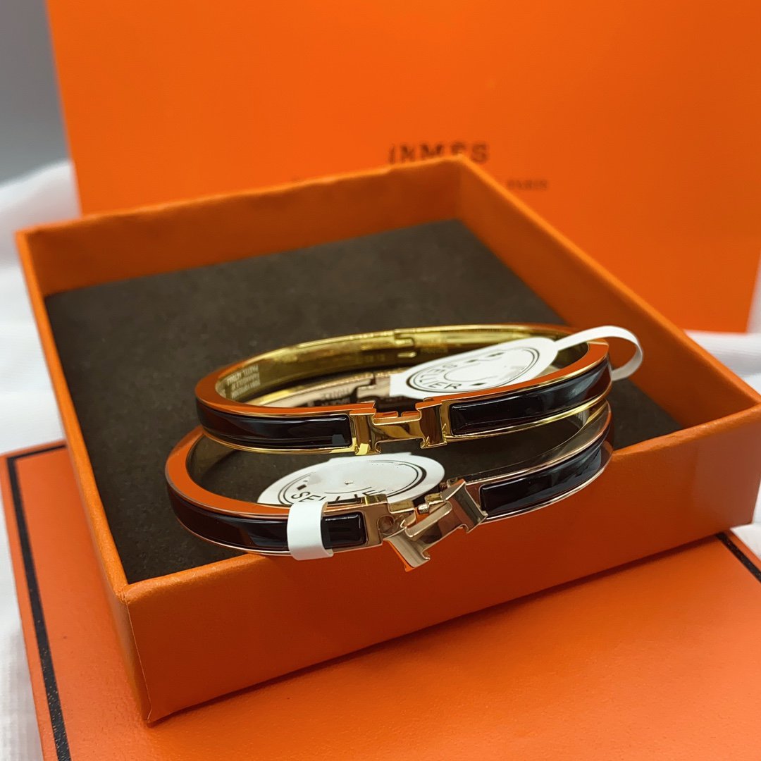 ¡®Lume Jewels¡¯CLASSIC HM CLIC BLACK 8MM ENAMEL BRACELET