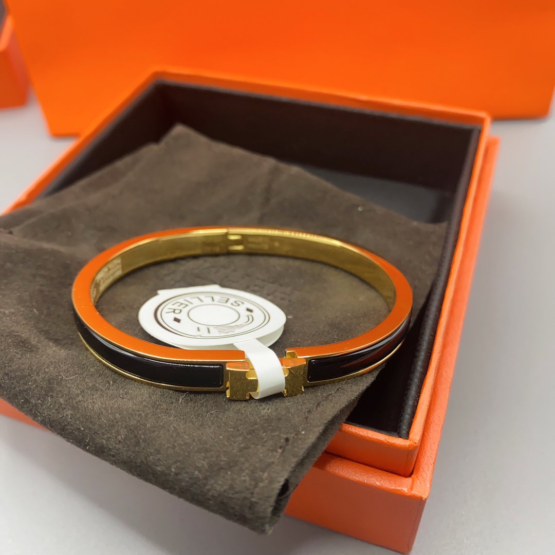 ¡®Lume Jewels¡¯CLASSIC HM CLIC BLACK 8MM ENAMEL BRACELET