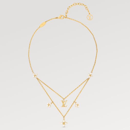 ¡®Lume Jewels¡¯FLOWERGRAM GOLD MOP DOUBLE ROW NECKLACE