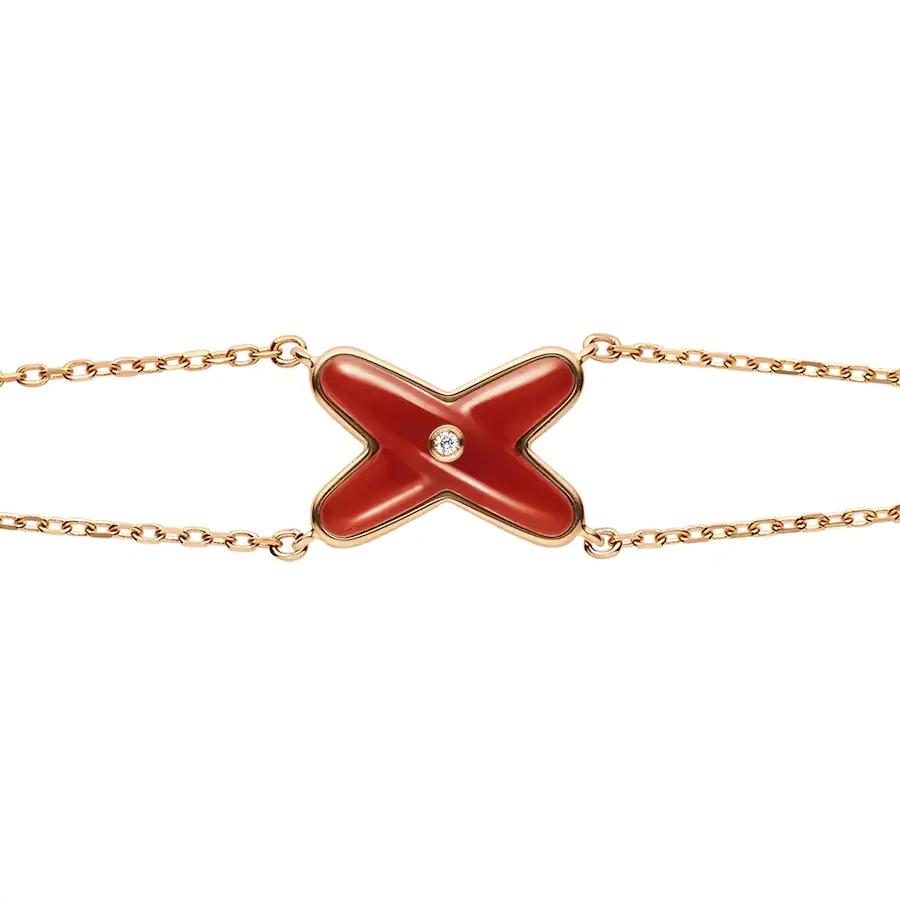 ¡®Lume Jewels¡¯JEUX BRACELET CARNELIAN PINK GOLD 1 DIAMOND
