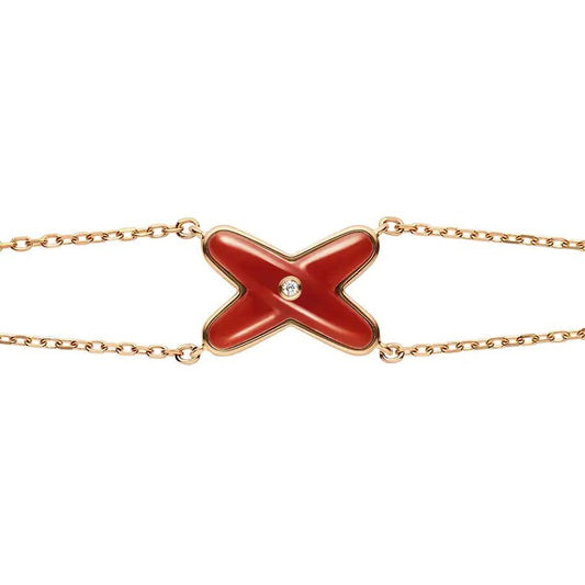 ¡®Lume Jewels¡¯JEUX BRACELET CARNELIAN PINK GOLD 1 DIAMOND