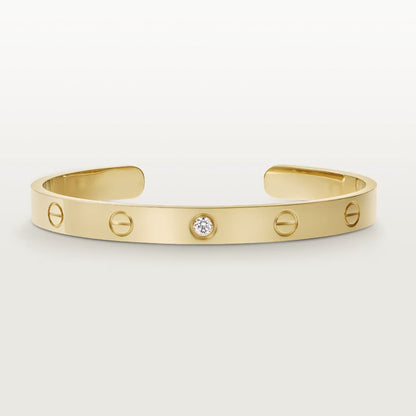 ¡®Lume Jewels¡¯LOVE BRACELET 6.1MM 1 DIAMOND OPEN CUFF