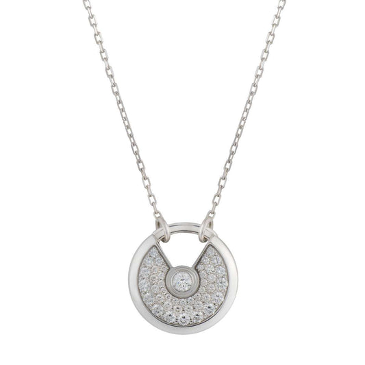 ¡®Lume Jewels¡¯AMULETTE SILVER FULL DIAMOND NECKLACE