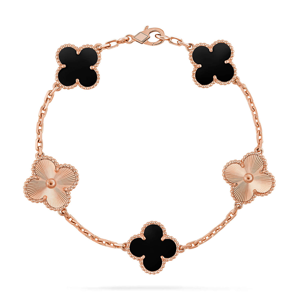 [Lume Jewels]New CLOVER 5 MOTIF ONYXS BRACELET COLLECTION