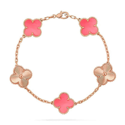 [Lume Jewels]New  CLOVER 5 MOTIFS  PINK MOP BRACELET COLLECTION
