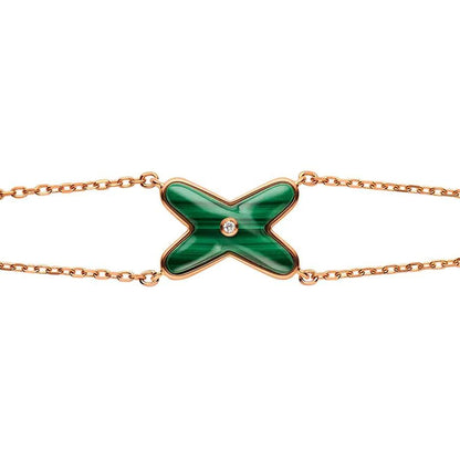 ¡®Lume Jewels¡¯JEUX BRACELET MALACHITE PINK GOLD 1 DIAMOND