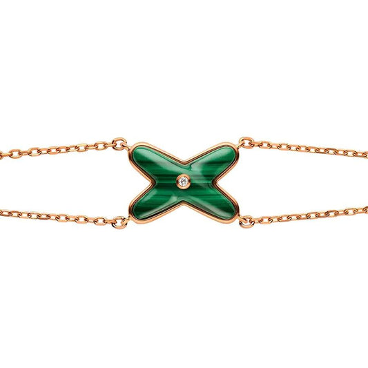 ¡®Lume Jewels¡¯JEUX BRACELET MALACHITE PINK GOLD 1 DIAMOND