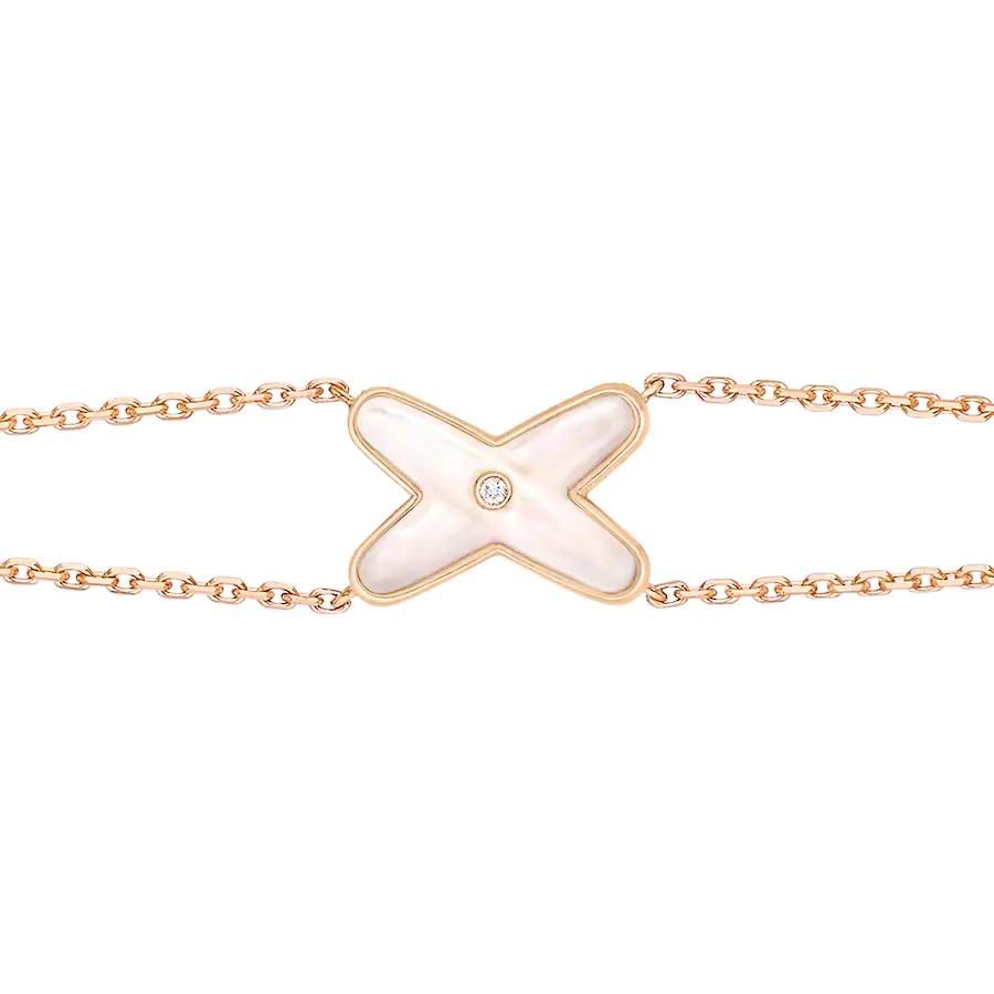 ¡®Lume Jewels¡¯JEUX BRACELET WHITE MOP PINK GOLD 1 DIAMOND