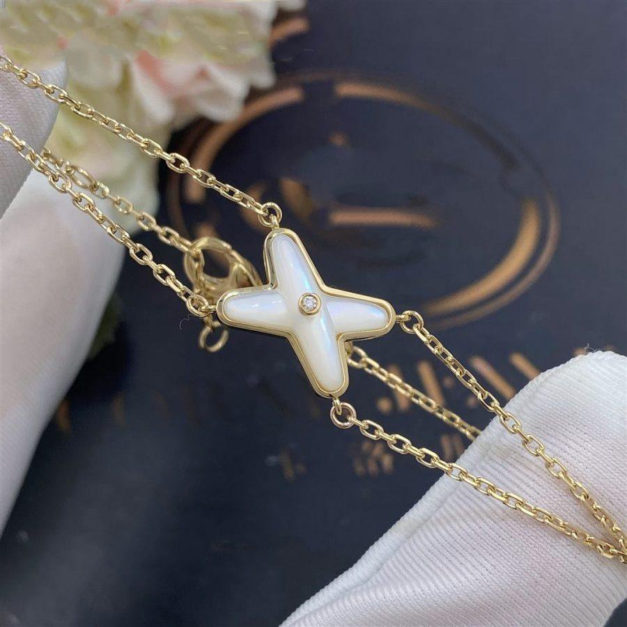 ¡®Lume Jewels¡¯JEUX BRACELET WHITE MOP GOLD 1 DIAMOND