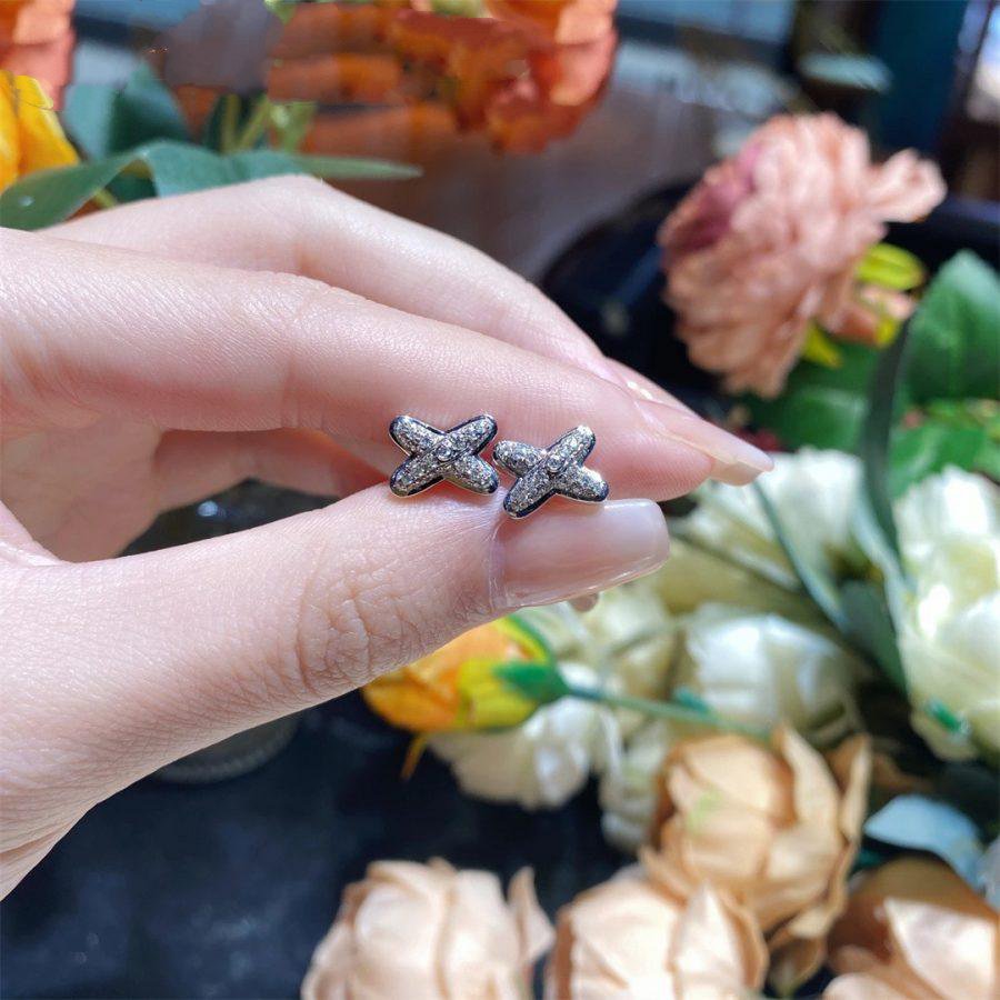 ¡®Lume Jewels¡¯JEUX DE SILVER DIAMOND EARRINGS
