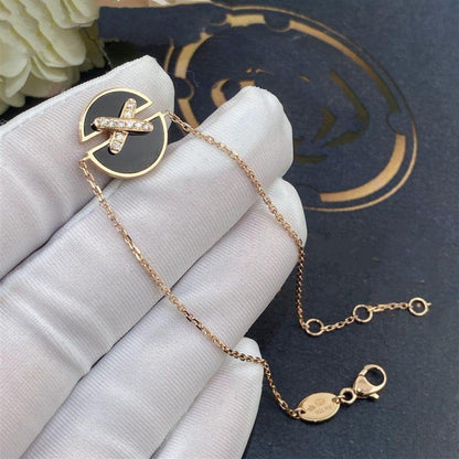¡®Lume Jewels¡¯JEUX DE BRACELET ONYX PINK GOLD DIAMOND
