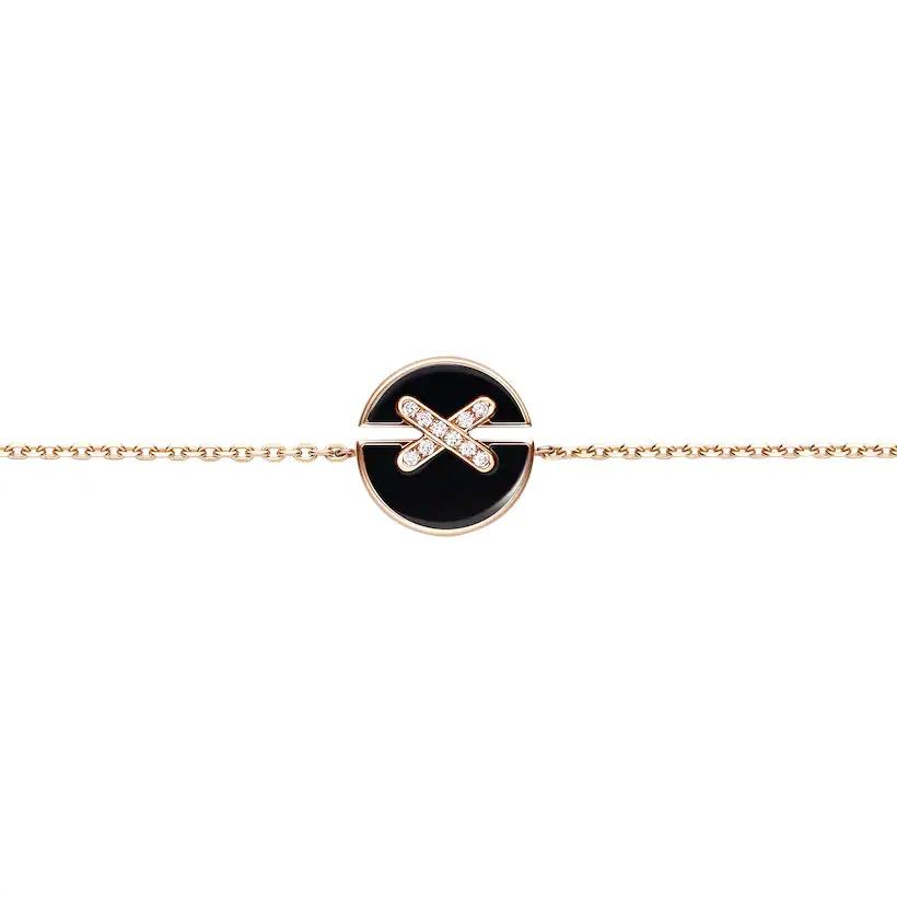 ¡®Lume Jewels¡¯JEUX DE BRACELET ONYX PINK GOLD DIAMOND