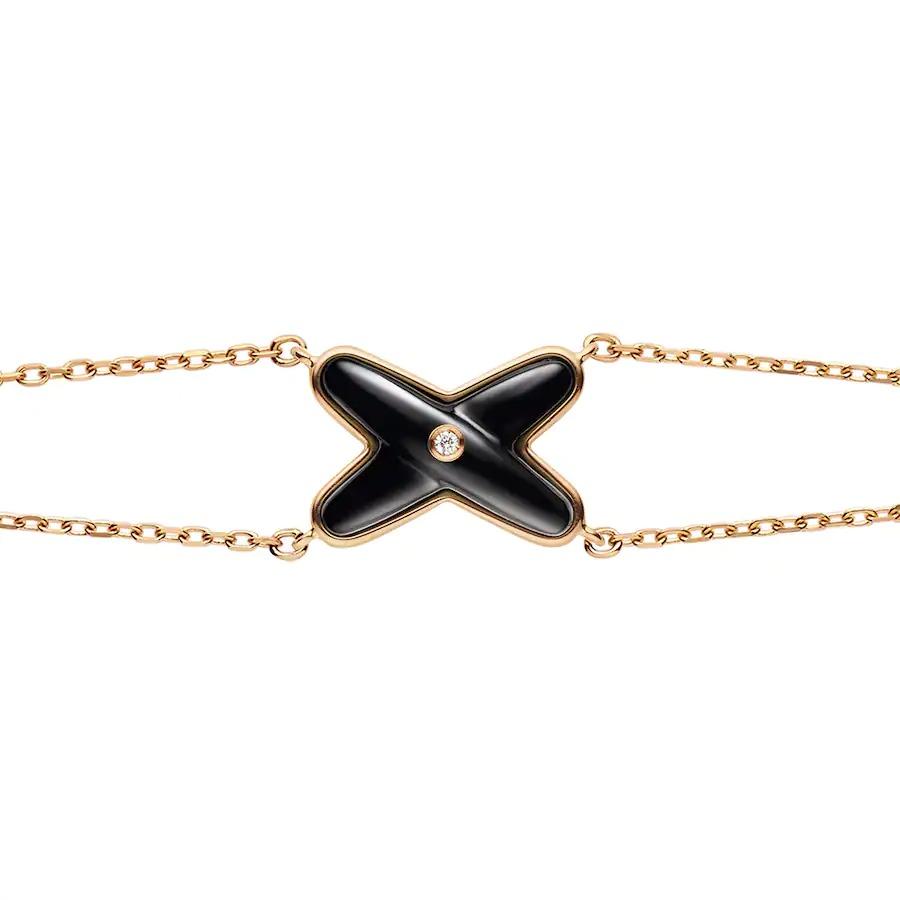 ¡®Lume Jewels¡¯JEUX BRACELET ONYX PINK GOLD 1 DIAMOND