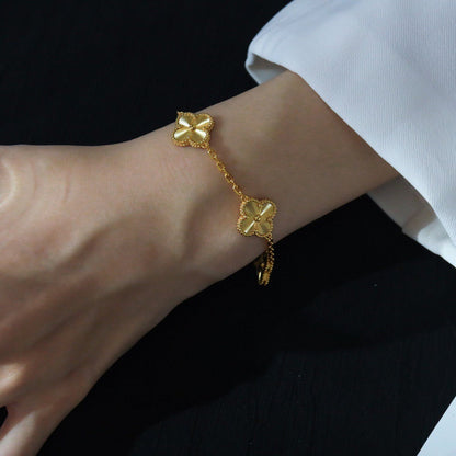 [Lume Jewels]New  CLOVER 5 MOTIF LASER BRACELET COLLECTION