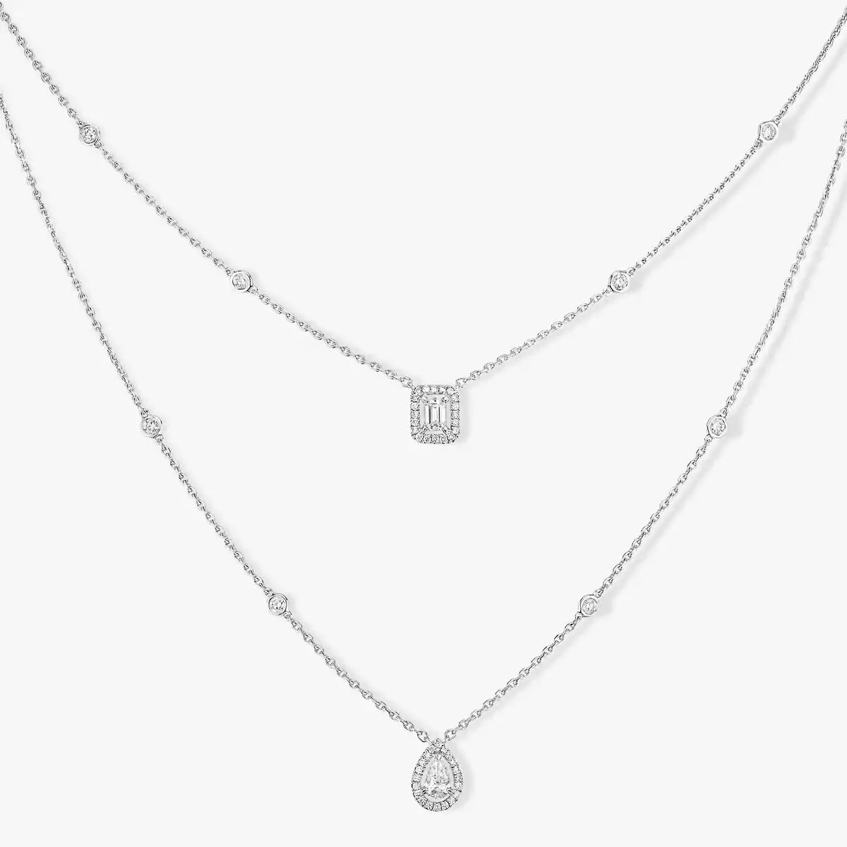 [Lume Jewels]Diamond Necklace My Twin 2 Rows