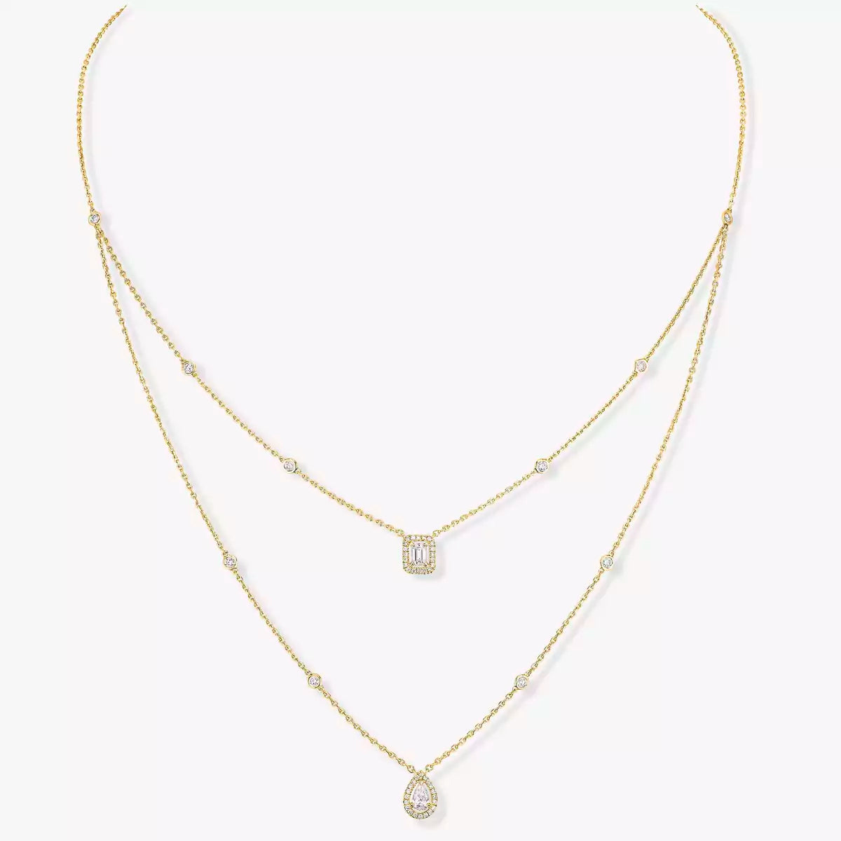 [Lume Jewels]Diamond Necklace My Twin 2 Rows