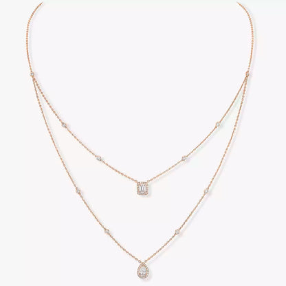 [Lume Jewels]Diamond Necklace My Twin 2 Rows